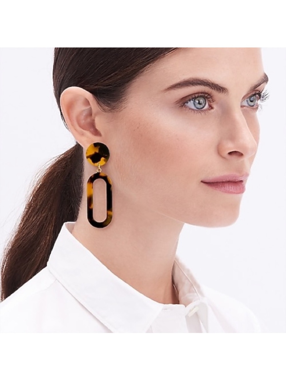 J. Crew Tortoiseshell Dangle Earrings - Brown & Black